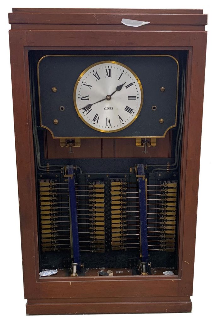 Gents’ of Leicester Twin Fusee Movement Time Recorder Clock