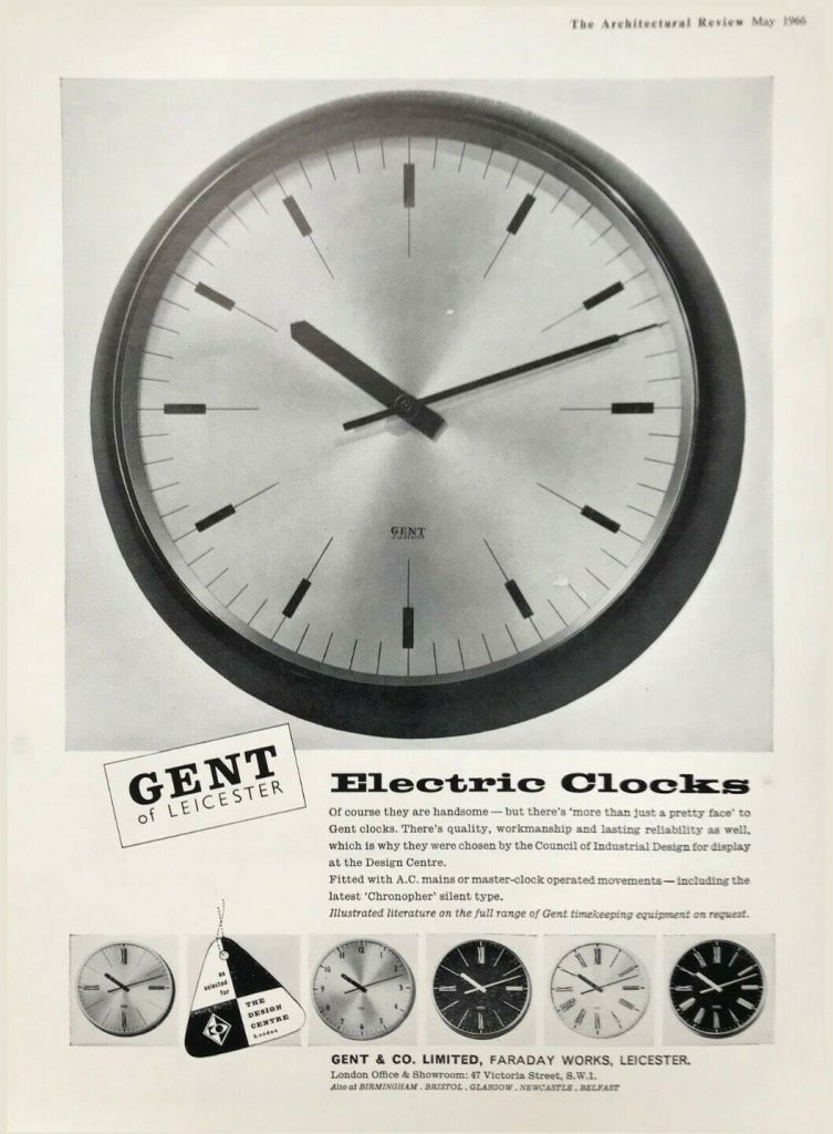 The Architect Review Magazine. Press Clipping Electric Clocks 1966